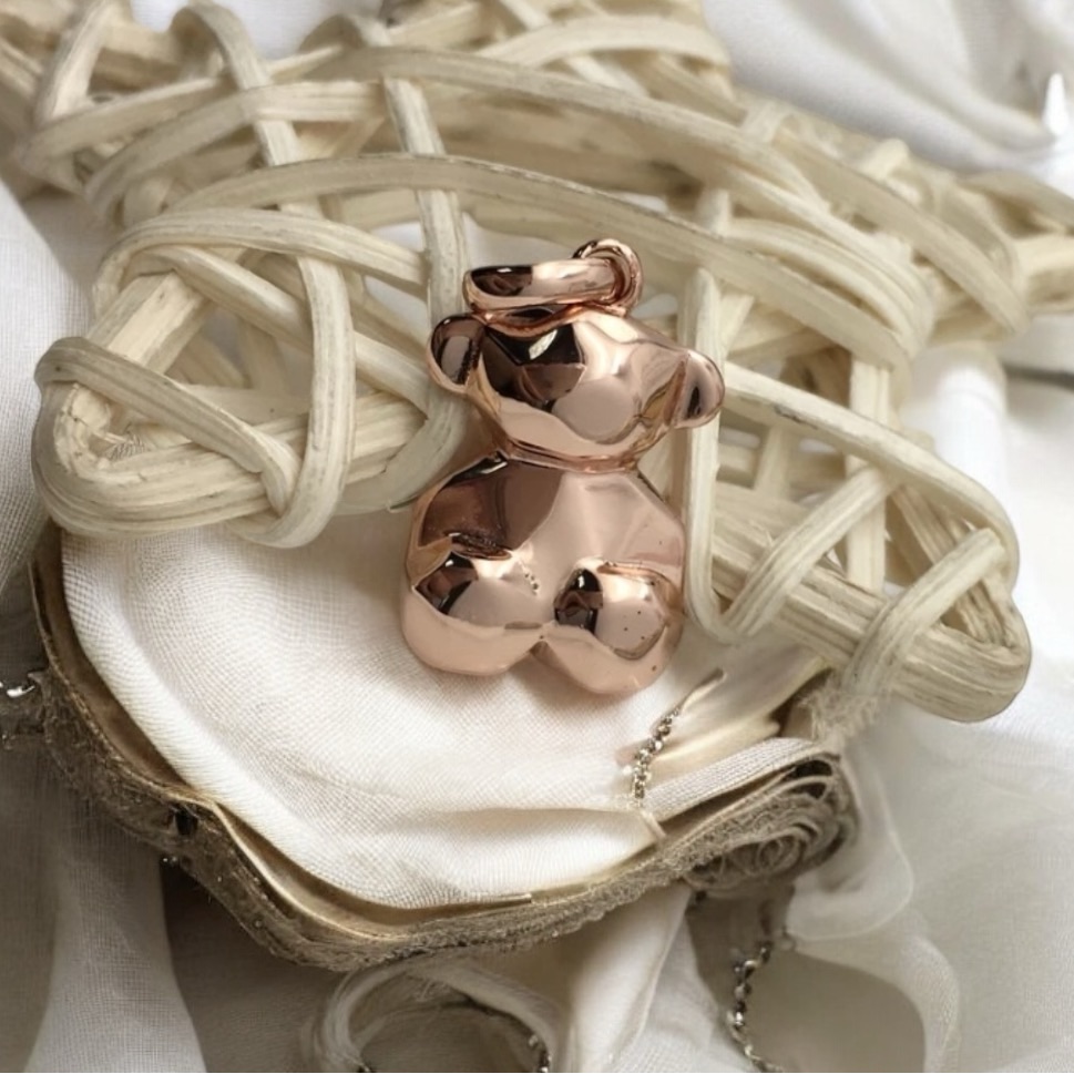 - Pendant 1.6cm Sterk Gold Rose 925